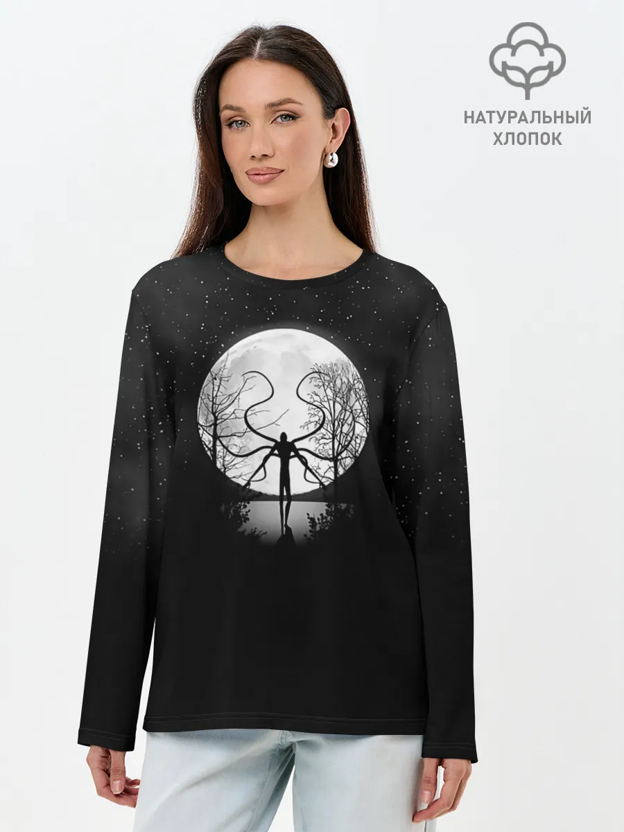 Лонгслив женский. Хлопок / Слендермен