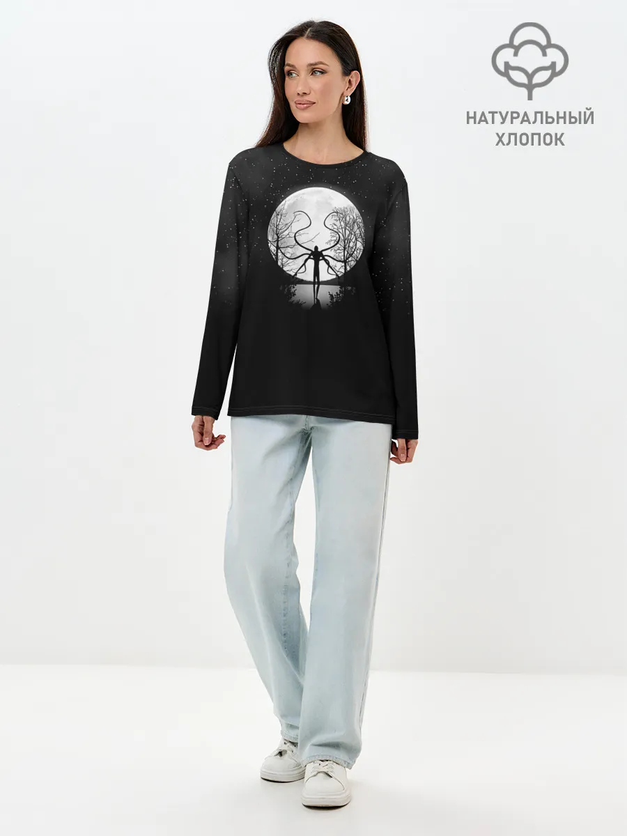 Лонгслив женский. Хлопок / Слендермен