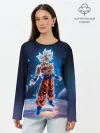 Лонгслив женский. Хлопок / Goku on a planet