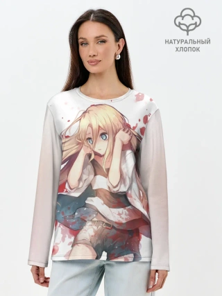 Лонгслив женский. Хлопок / ANGELS OF DEATH. Rachel Gardner