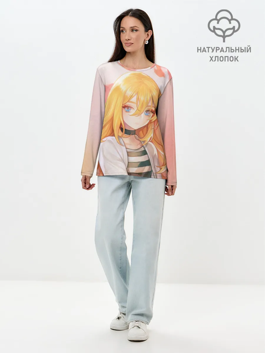 Лонгслив женский. Хлопок / Satsuriku no Tenshi