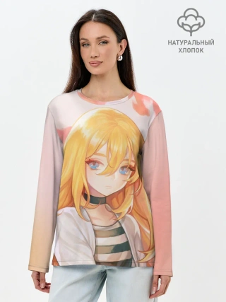 Лонгслив женский. Хлопок / Satsuriku no Tenshi
