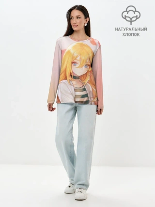 Лонгслив женский. Хлопок / Satsuriku no Tenshi