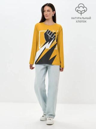 Лонгслив женский. Хлопок / R6S FINKA