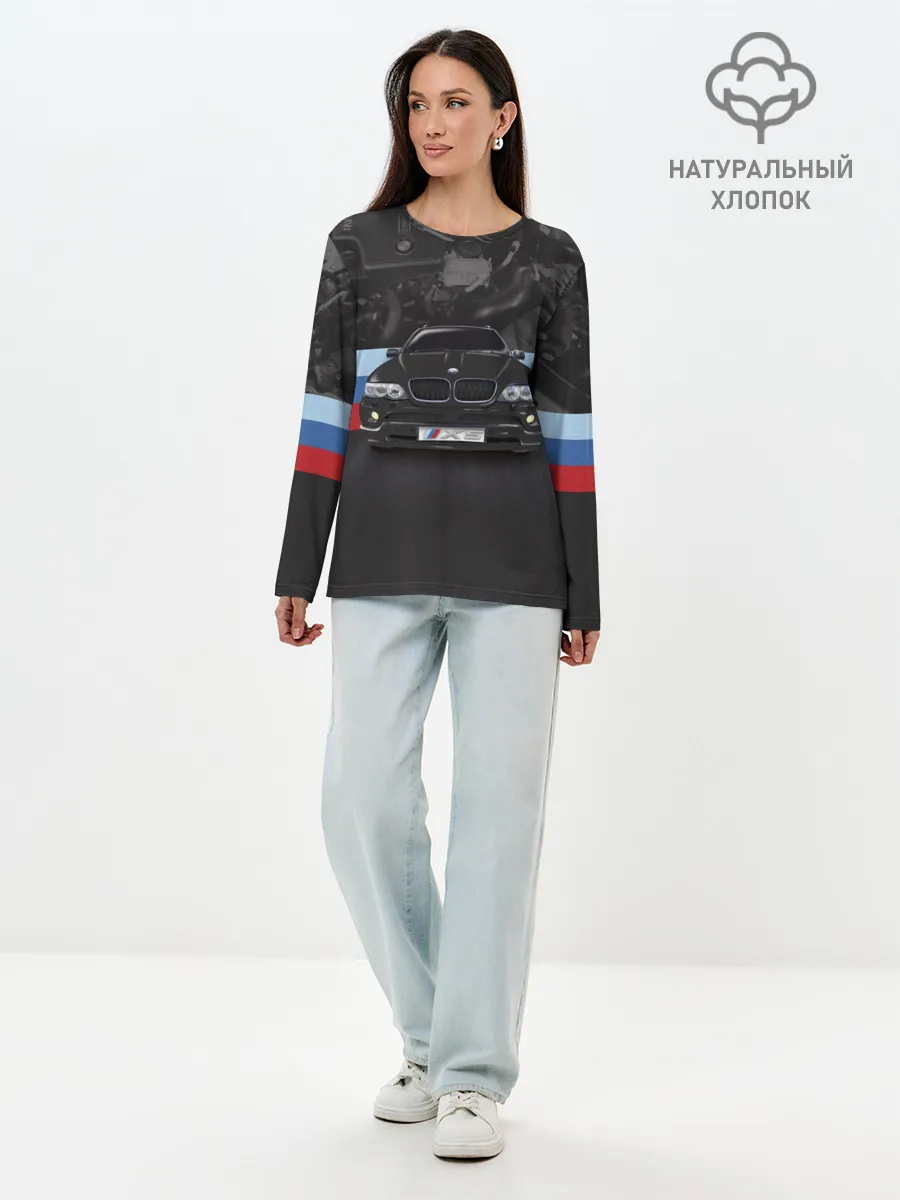 Лонгслив женский. Хлопок / BMW X5