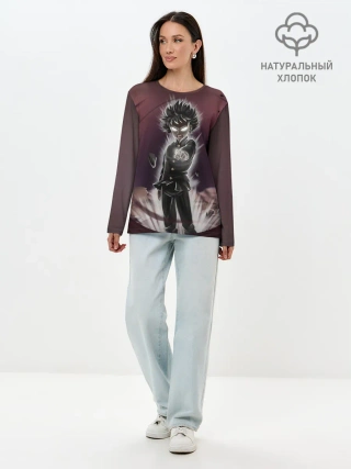 Лонгслив женский. Хлопок / Mob Psycho 100