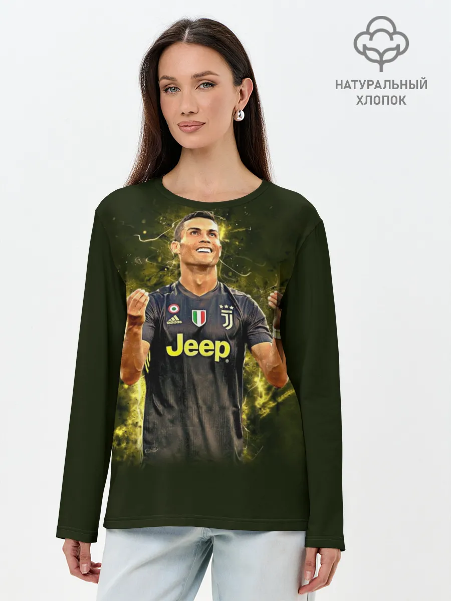 Лонгслив женский. Хлопок / RONALDO JUVE SPORT