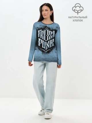 Лонгслив женский. Хлопок / Frostpunk Logo