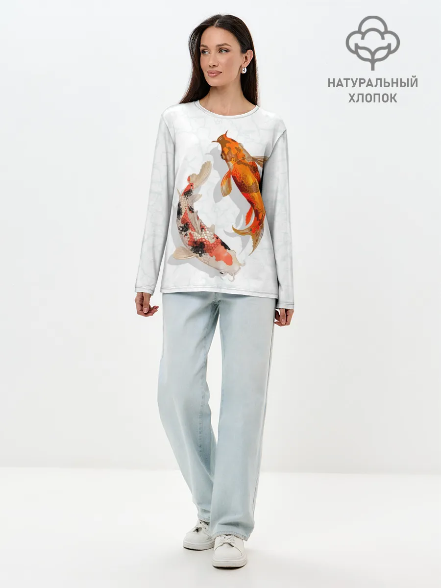 Лонгслив женский. Хлопок / Приношу удачу