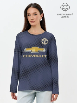 Лонгслив женский. Хлопок / Manchester United away 18-19