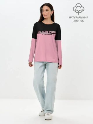 Лонгслив женский. Хлопок / BlackPink