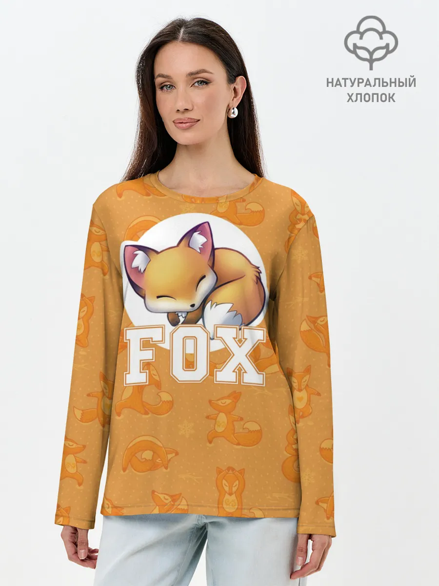 Лонгслив женский. Хлопок / Fox