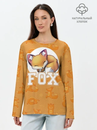 Лонгслив женский. Хлопок / Fox