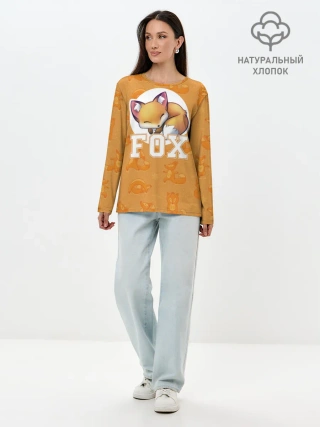 Лонгслив женский. Хлопок / Fox