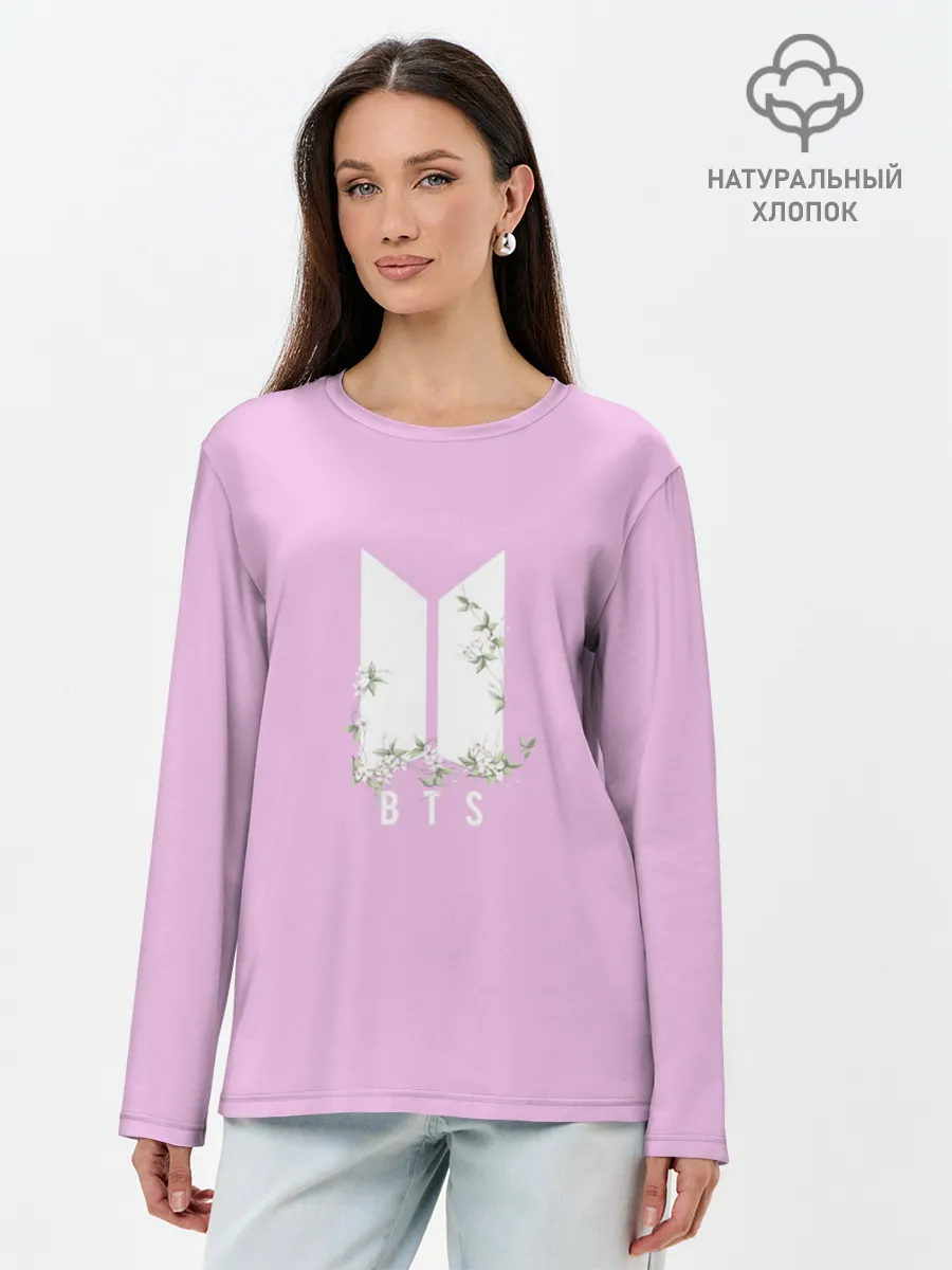 Лонгслив женский. Хлопок / BTS