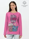Лонгслив женский. Хлопок / Coffee is a hug