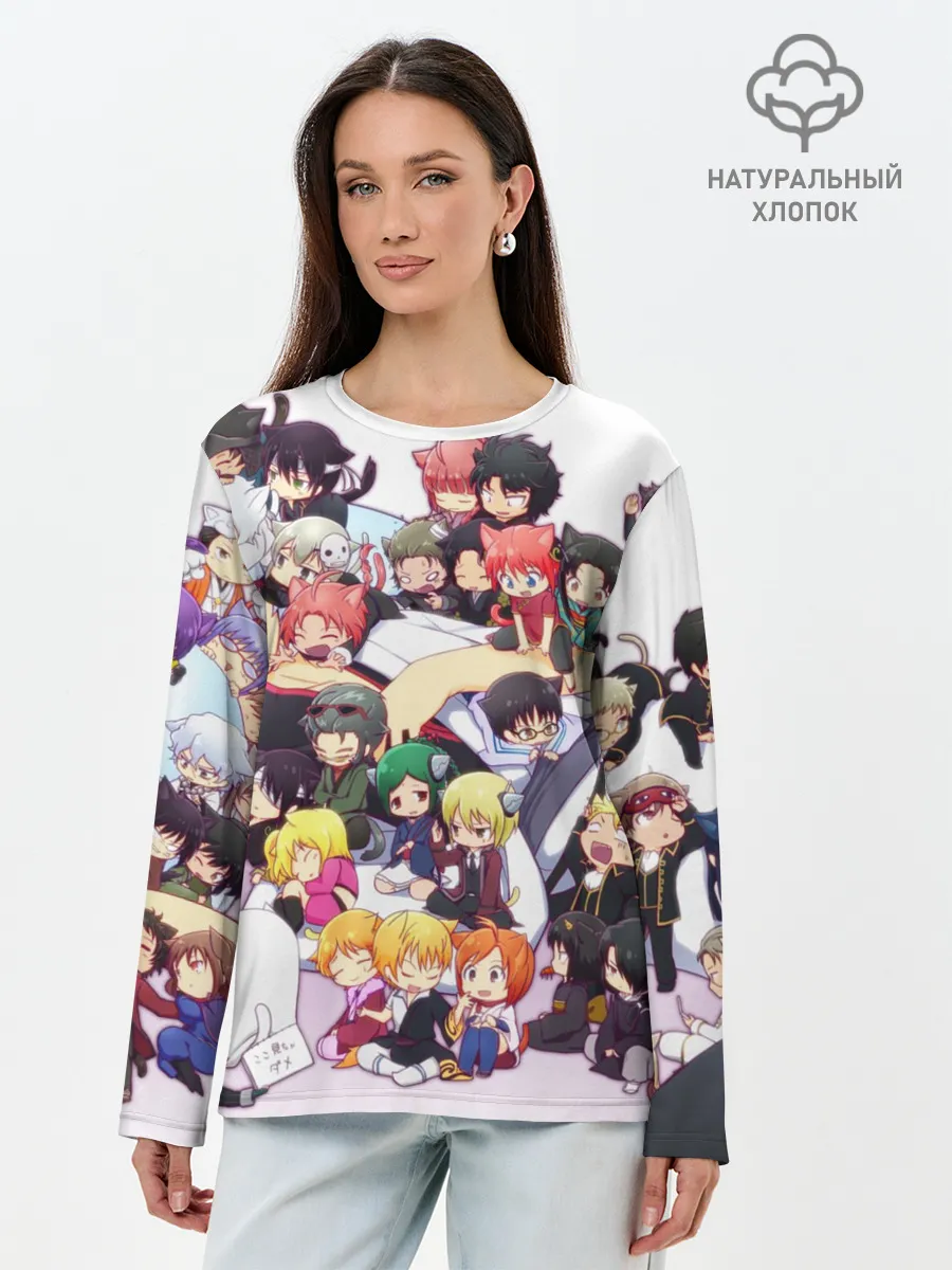 Лонгслив женский. Хлопок / Full Gintama
