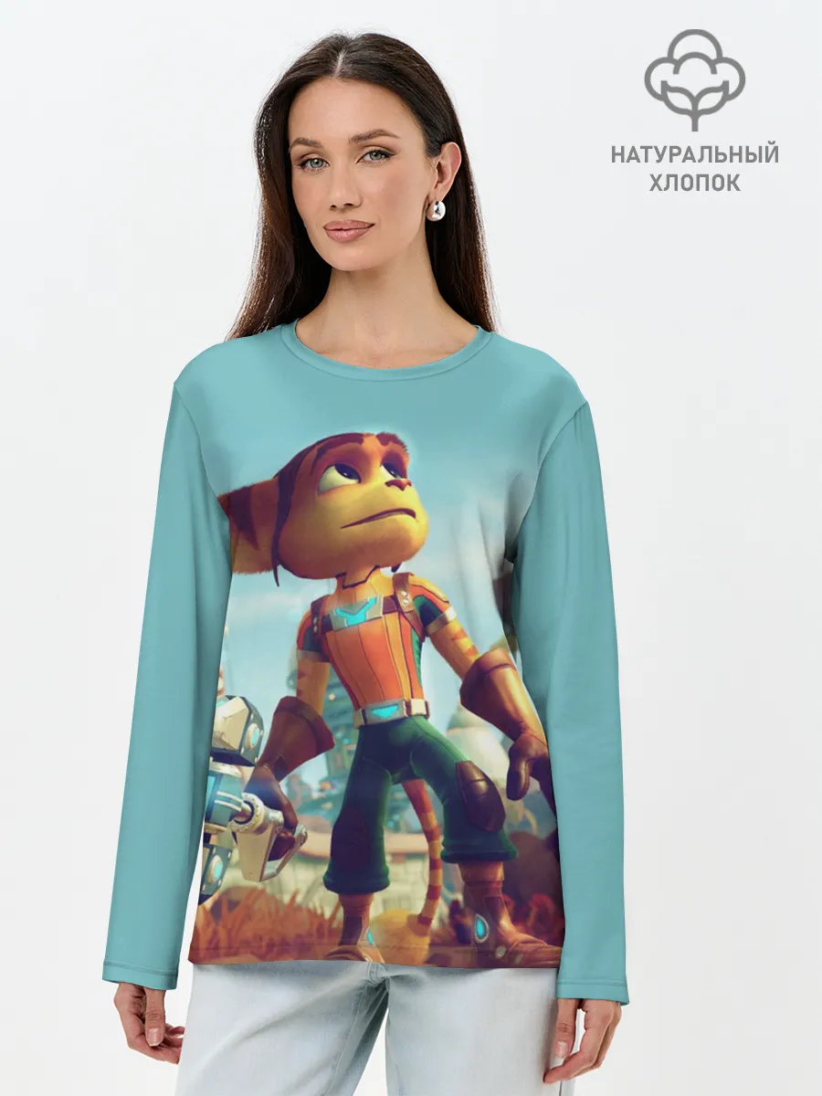 Лонгслив женский. Хлопок / Ratchet and Clank