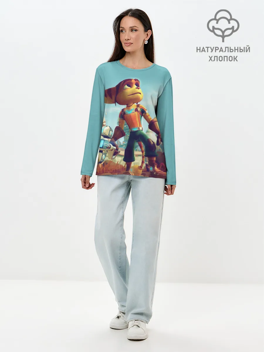 Лонгслив женский. Хлопок / Ratchet and Clank
