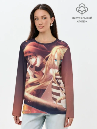 Лонгслив женский. Хлопок / Satsuriku no Tenshi