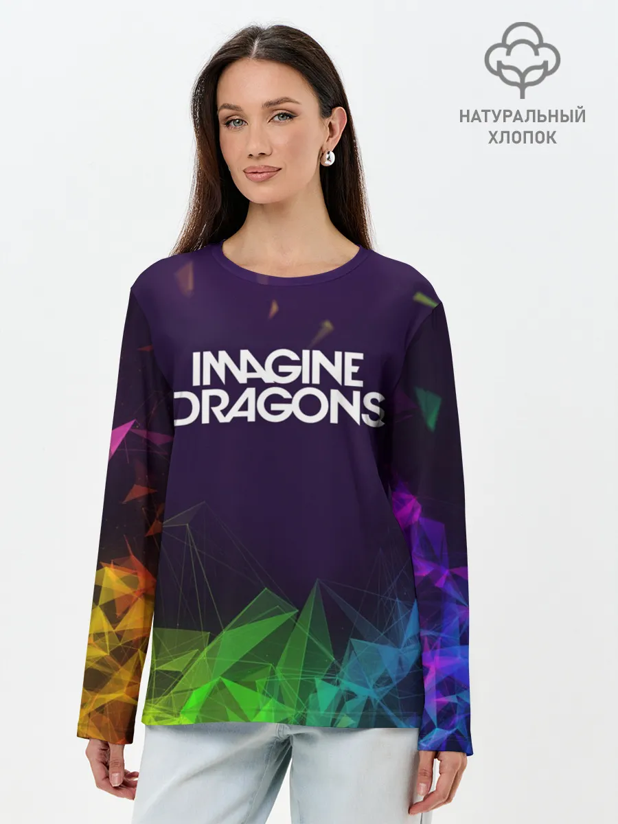 Лонгслив женский. Хлопок / IMAGINE DRAGONS