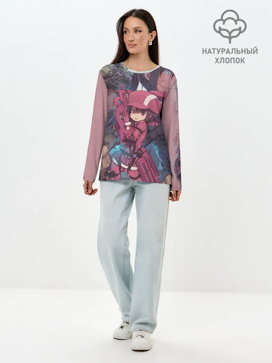 Лонгслив женский. Хлопок / Призрачная пуля