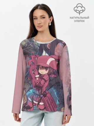 Лонгслив женский. Хлопок / Призрачная пуля