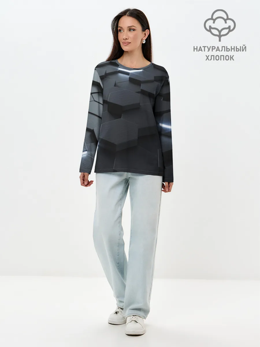 Лонгслив женский. Хлопок / НАНО СОТЫ