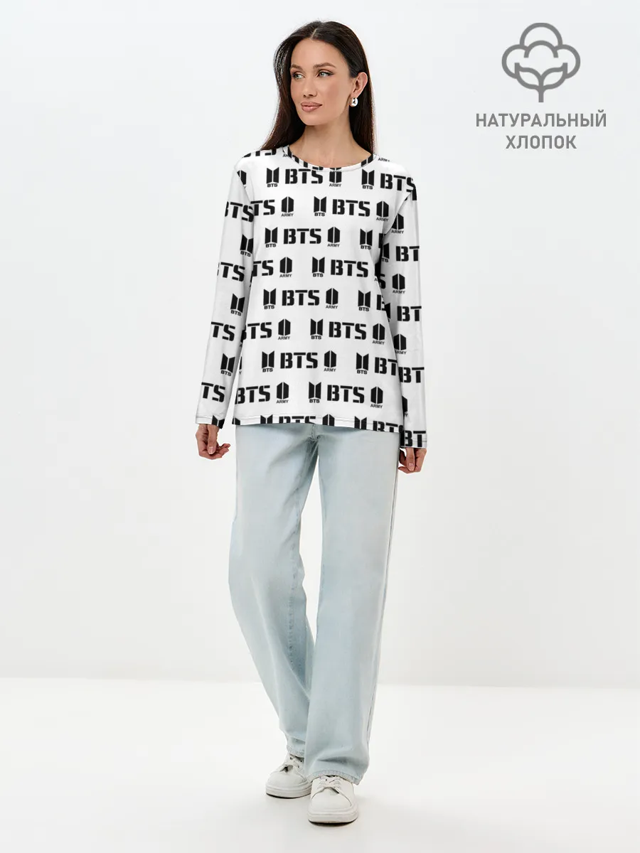 Лонгслив женский. Хлопок / BTS