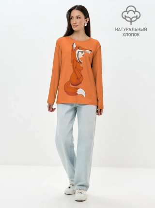 Лонгслив женский. Хлопок / Барышня Лиса