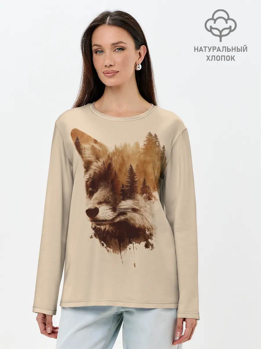 Лонгслив женский. Хлопок / Лесной Лис