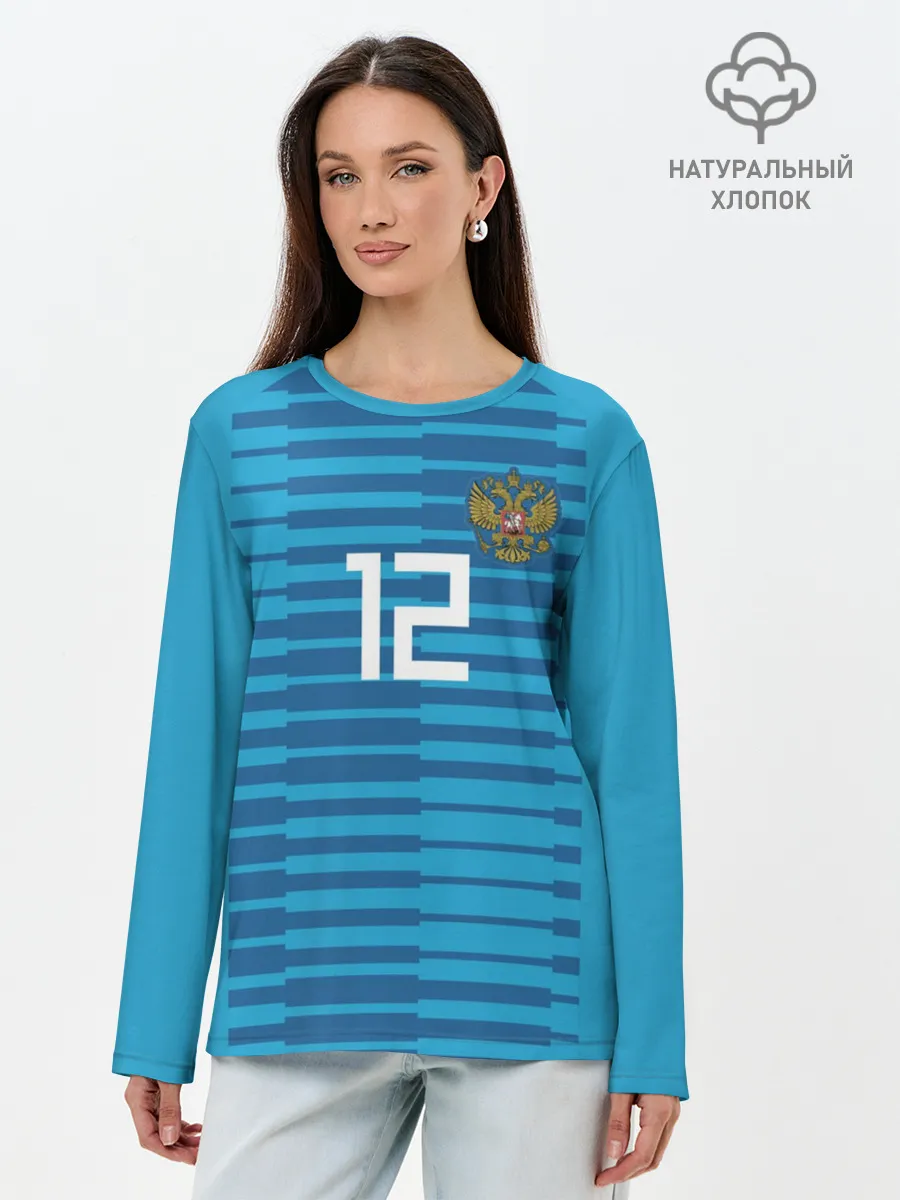 Лонгслив женский. Хлопок / Lunev away WC 2018