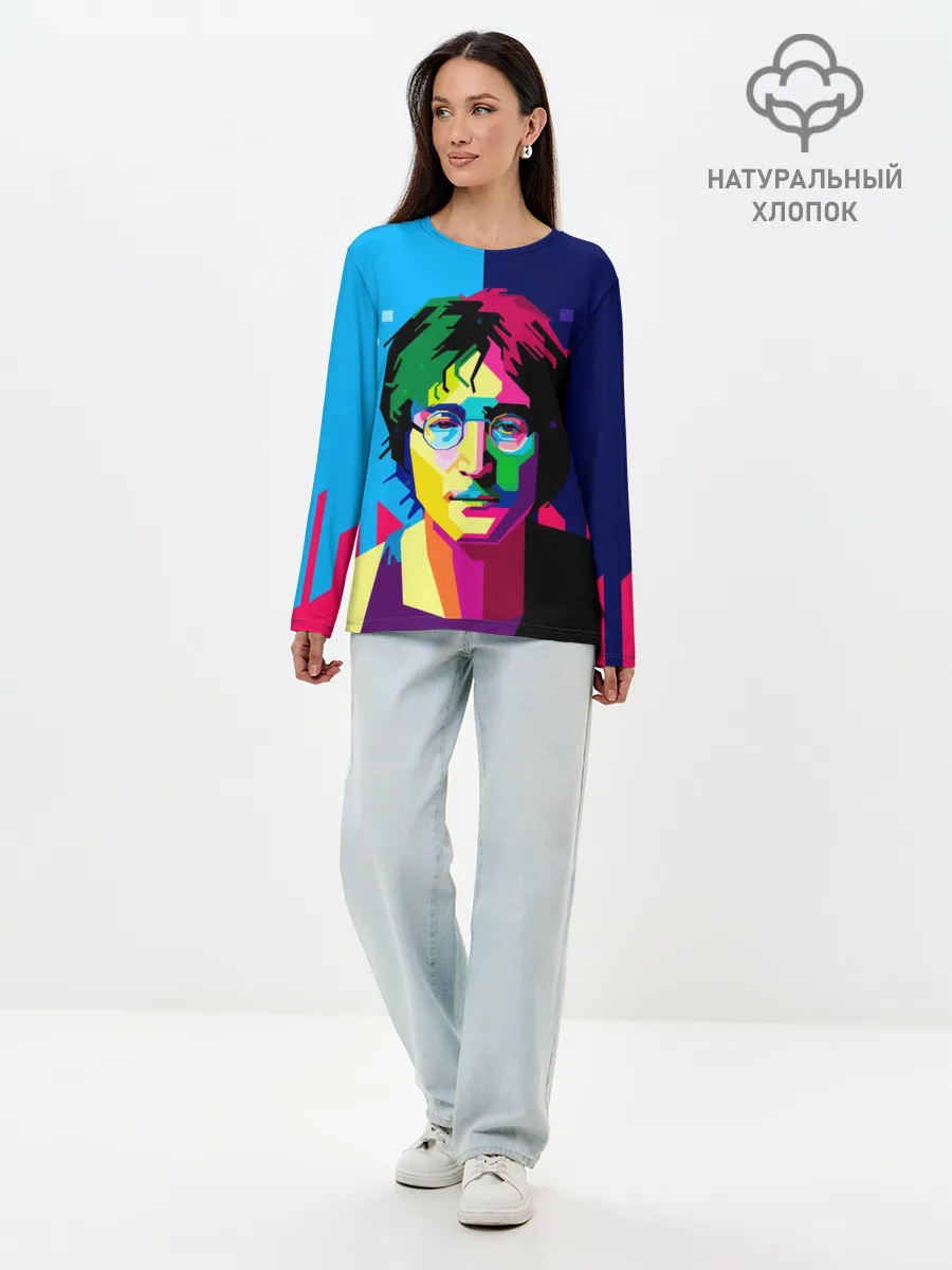 Лонгслив женский. Хлопок / Джон Леннон