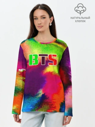 Лонгслив женский. Хлопок / BTS