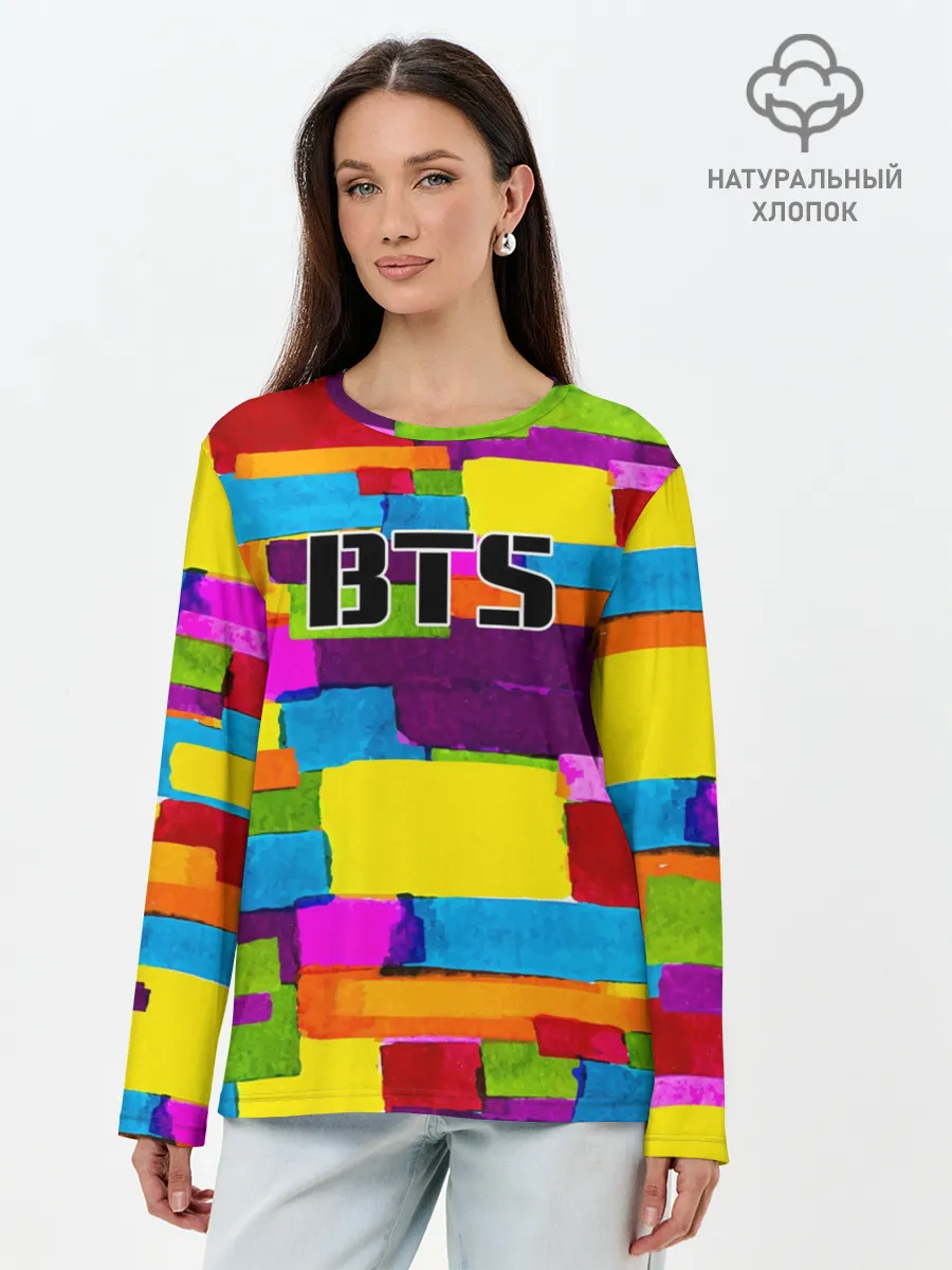 Лонгслив женский. Хлопок / BTS