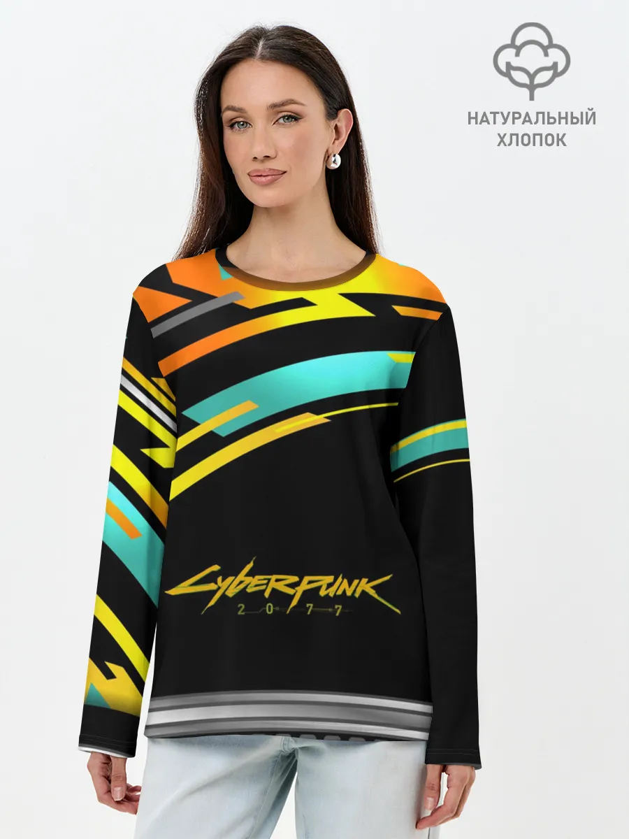 Лонгслив женский. Хлопок / CyberPunk 2077