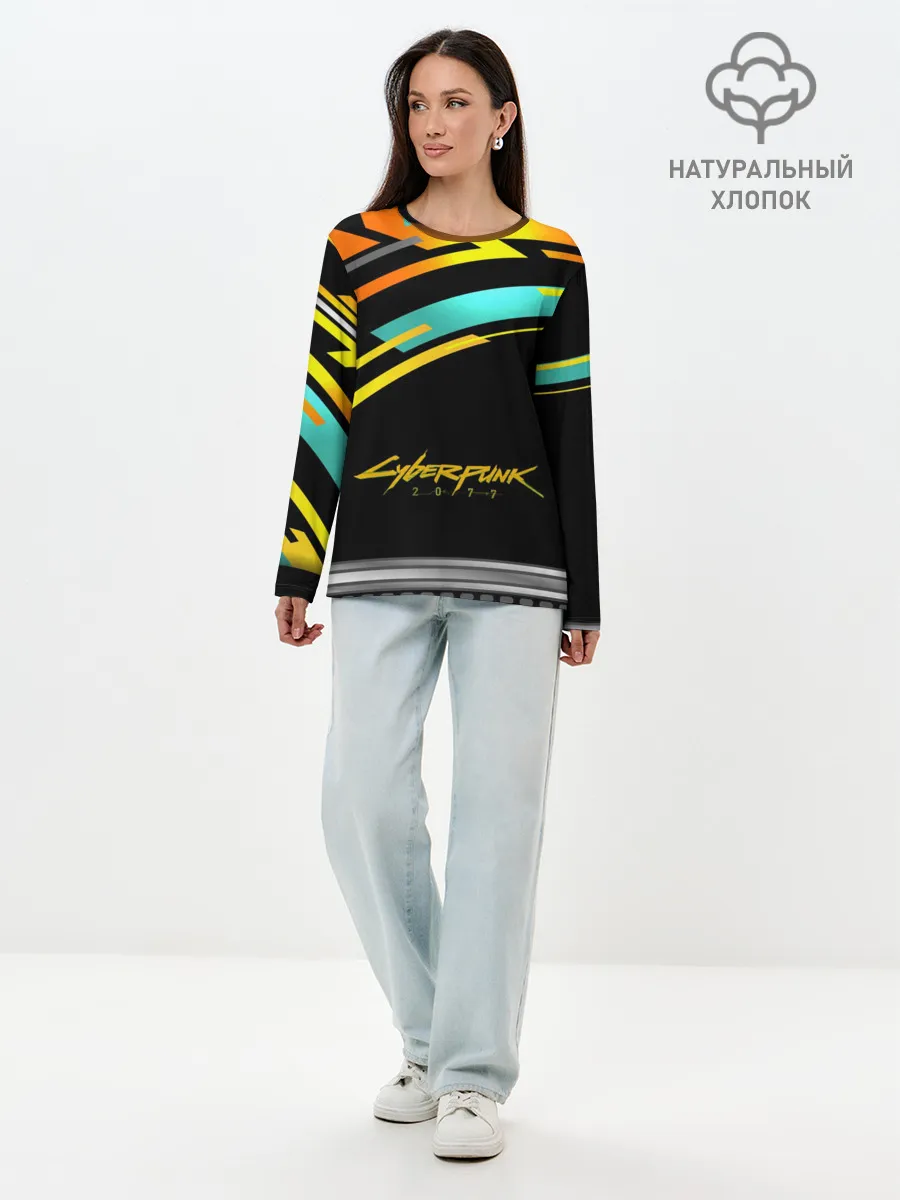 Лонгслив женский. Хлопок / CyberPunk 2077