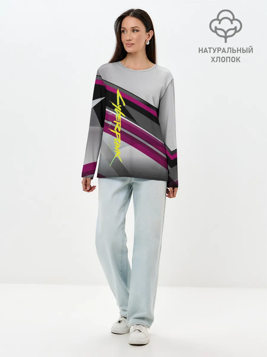 Лонгслив женский. Хлопок / Cyber Punk 2077