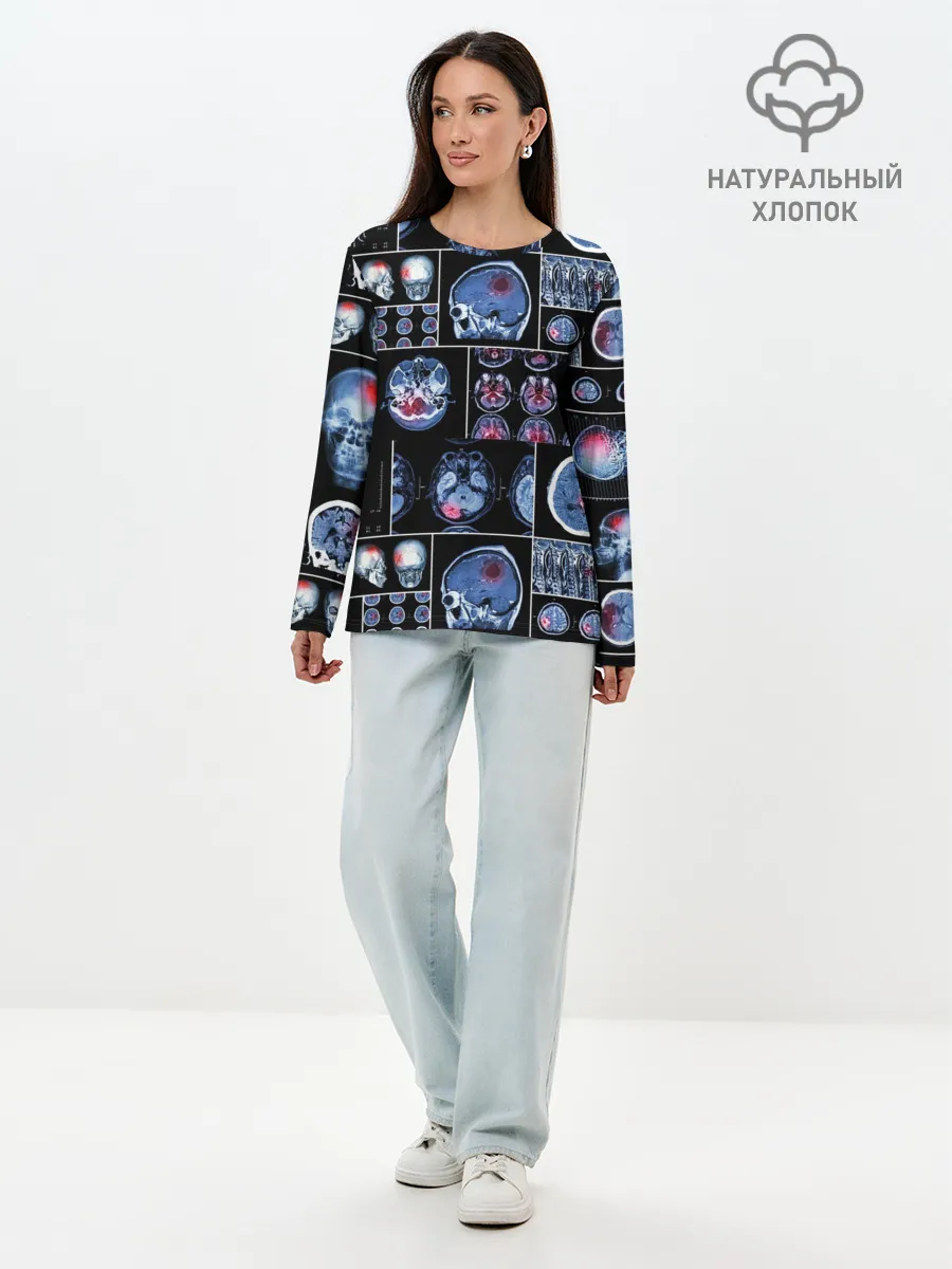 Лонгслив женский. Хлопок / неврология