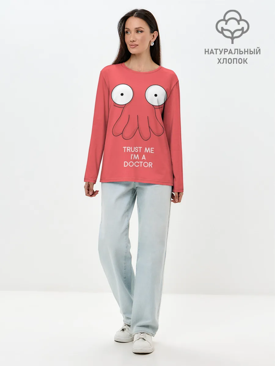 Лонгслив женский. Хлопок / Доктор скорой помощи