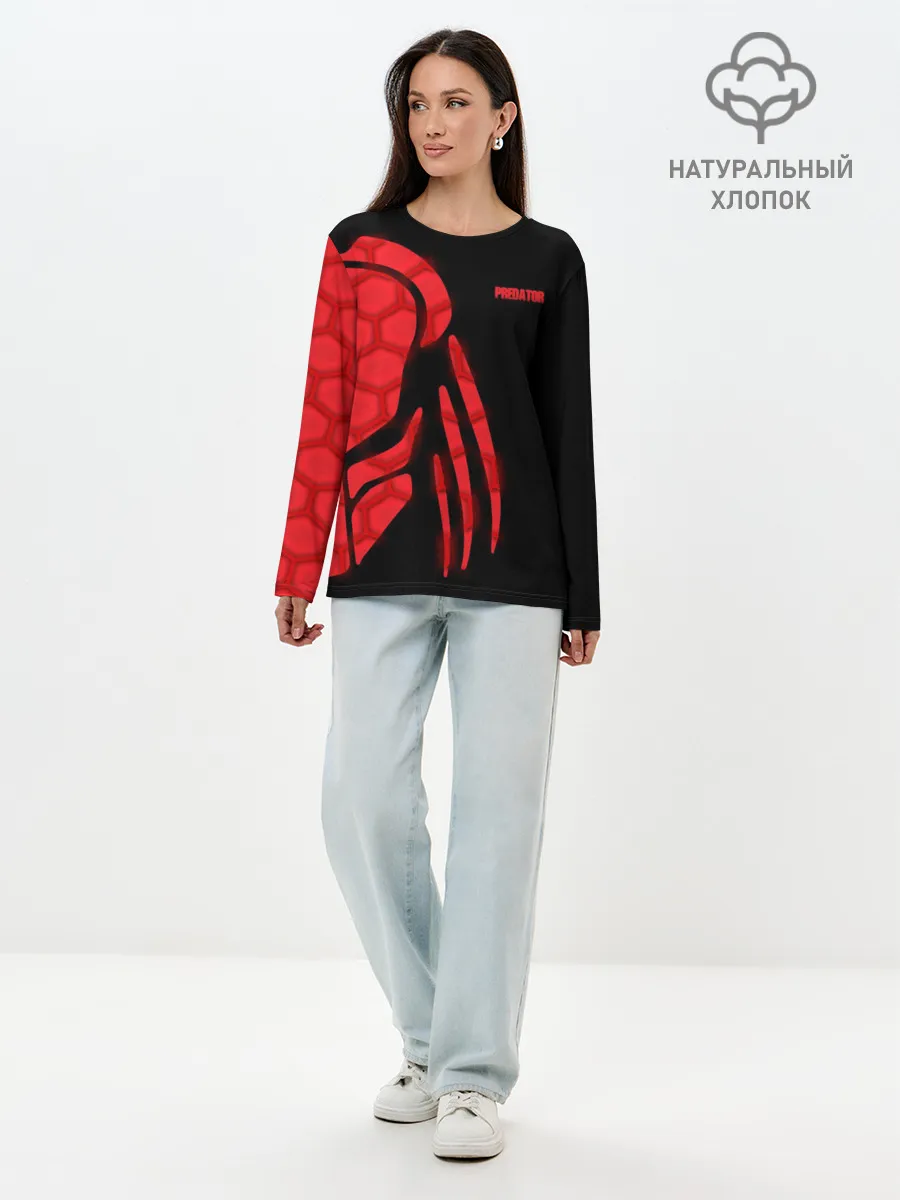 Лонгслив женский. Хлопок / ХИЩНИК | PREDATOR.