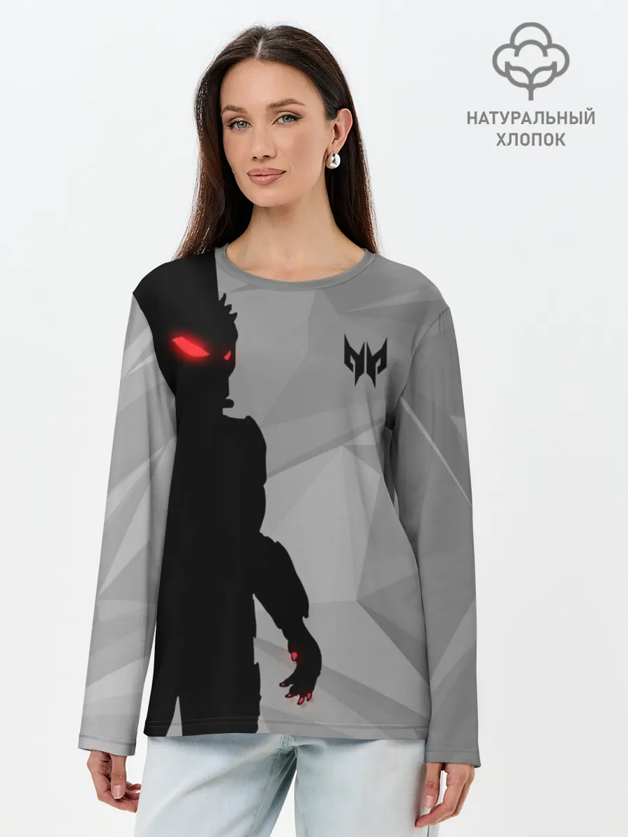 Лонгслив женский. Хлопок / ХИЩНИК | PREDATOR.