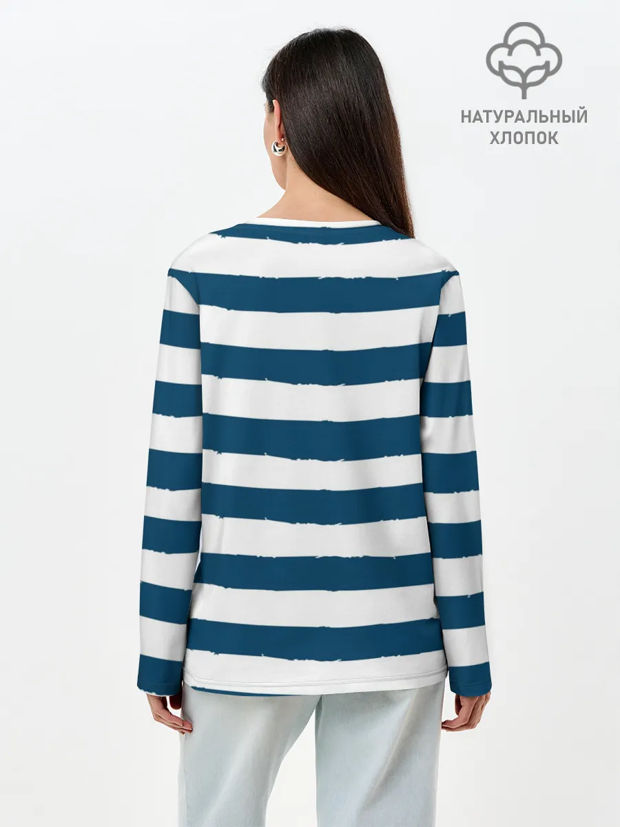 Лонгслив женский. Хлопок / в спокойном море плохие моряки