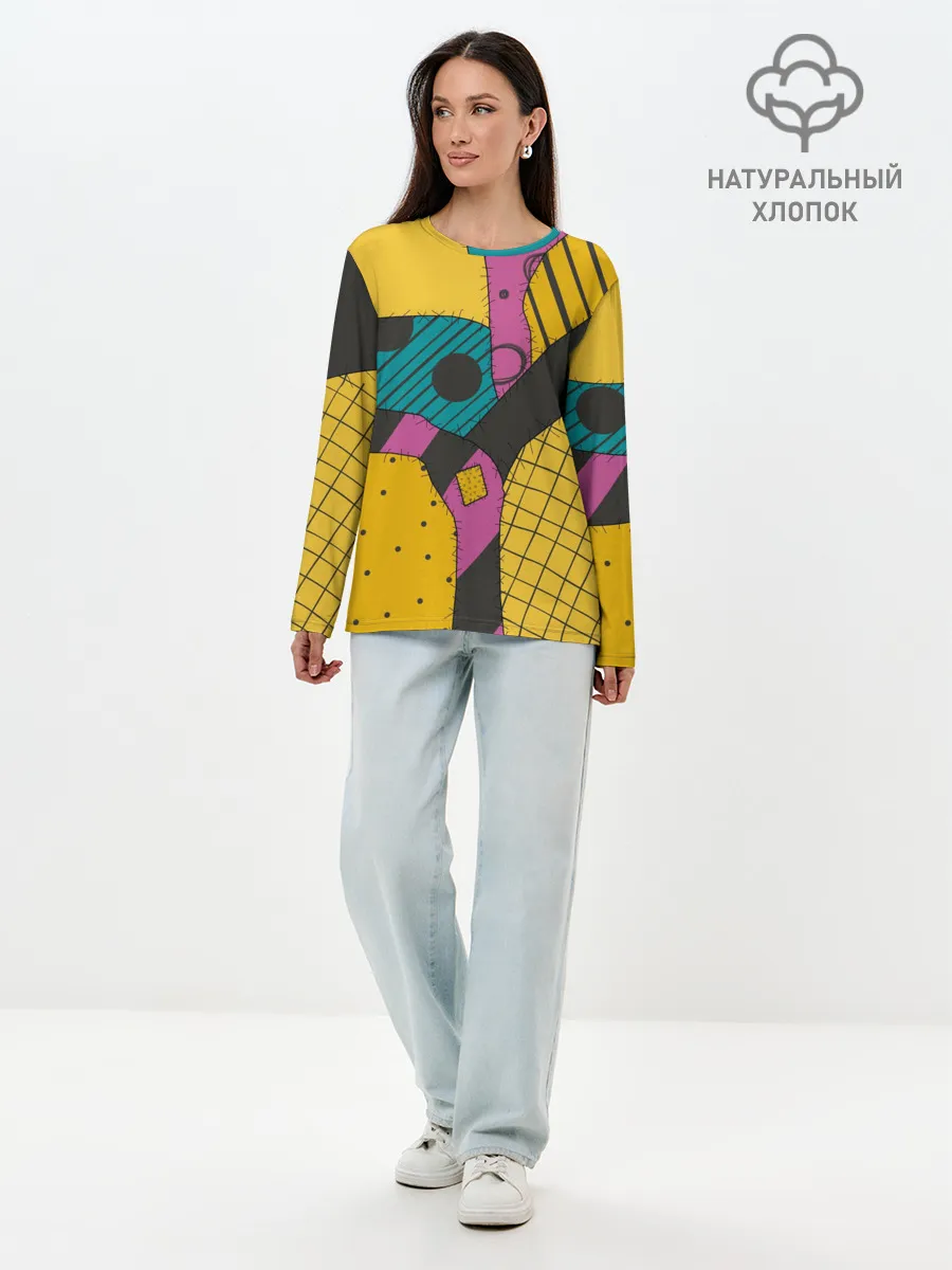 Лонгслив женский. Хлопок / кошмар перед рождеством Салли