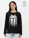 Лонгслив женский. Хлопок / Space Invaders