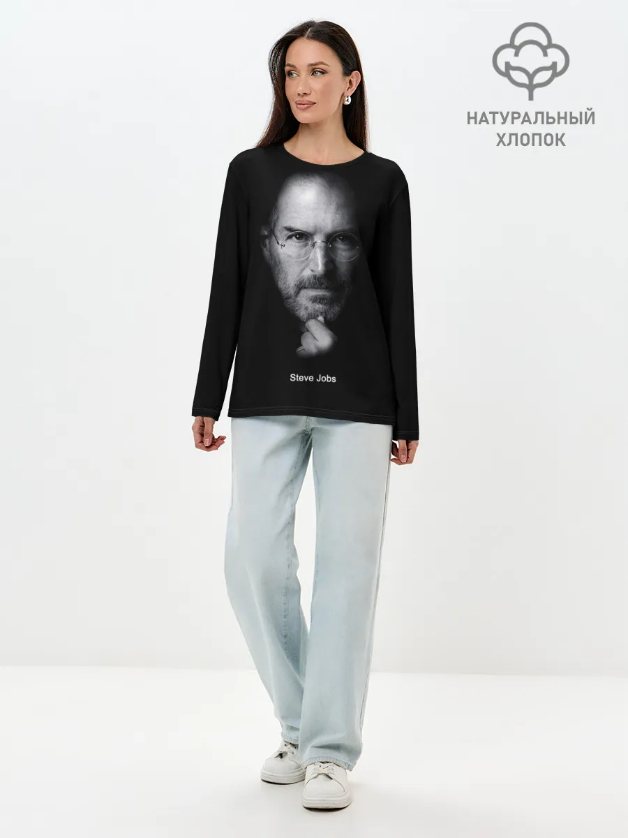 Лонгслив женский. Хлопок / Steve Jobs