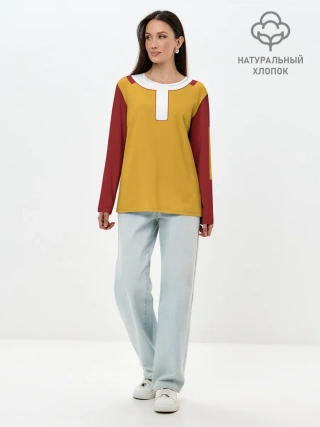 Лонгслив женский. Хлопок / ONE PUNCH MAN SAITAMA