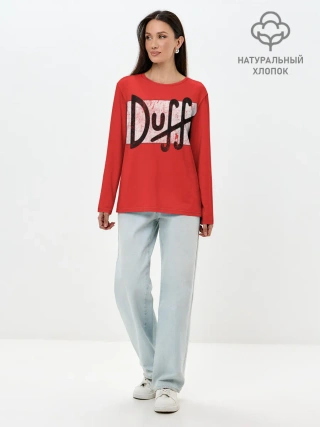 Лонгслив женский. Хлопок / Duff Beer