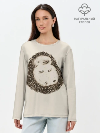 Лонгслив женский. Хлопок / Пузико Ежика