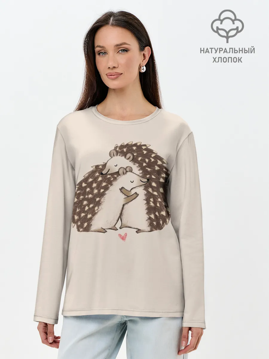Лонгслив женский. Хлопок / Любовь Ежиков